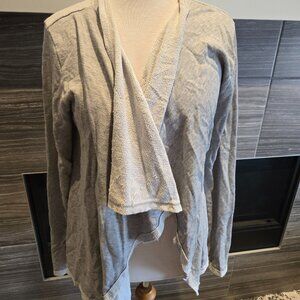 COIN 1804 Gray Draped Open Flyaway Cardigan Sweater XL Great Condition
